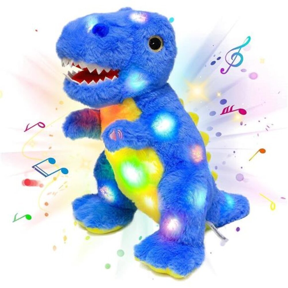 Plush LED Dinosaur Toy Musical Light-Up Singing T-Rex